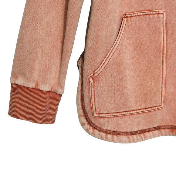 Pilcro Anthropologie Utility Shirt Jacket Retro Vintage Wash Button Up Red M - Picture 6 of 16